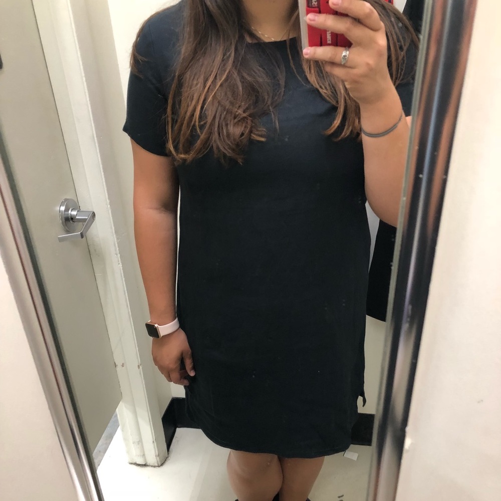 Black 100% Linen Dress (LL Bean)